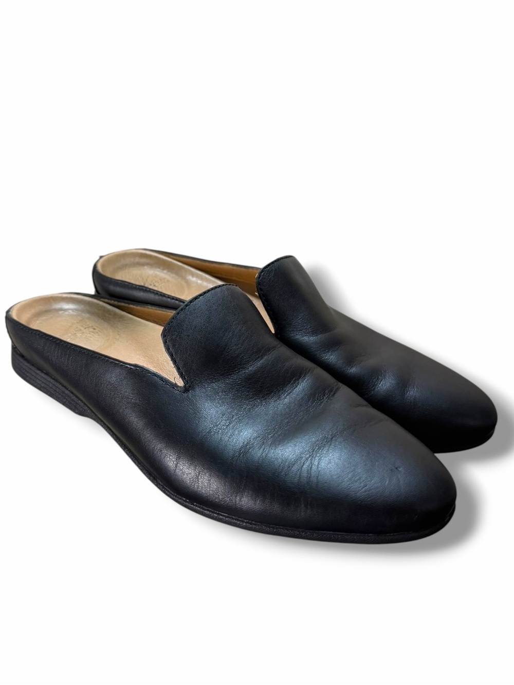 Women’s Dansko Black Leather Lexie Slip On Mules Size 39 US 8.5/9